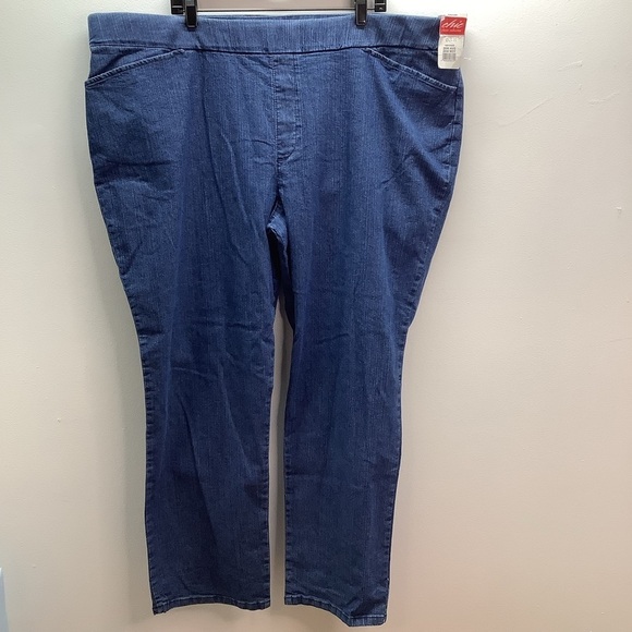 chic Denim - Chic Size 26W Women’s Easy Fit Elastic Waist Pull On Pant. New With Tags.